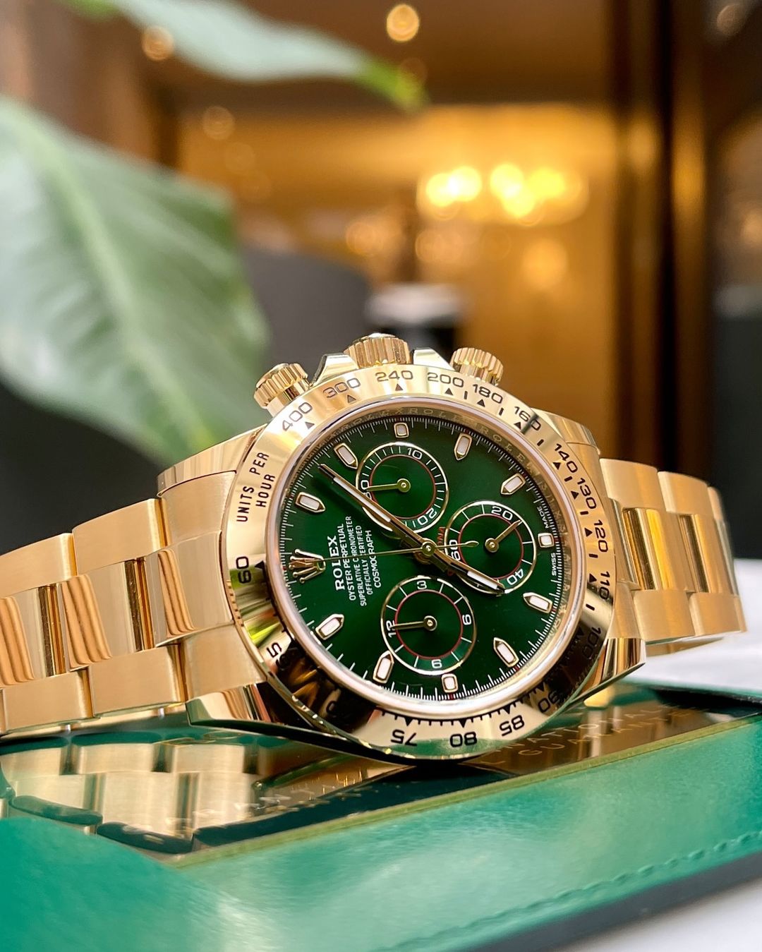 Rolex daytona gold with green dial 💚 MIX MART