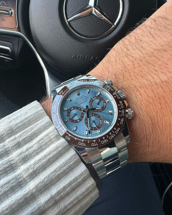 Rolex Cosmograph Daytona Platinum Ice Blue Dial Watch – A Masterpiece of Luxury